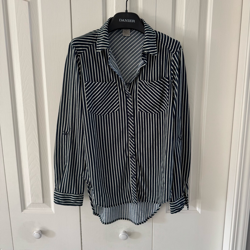Cute Blue Striped Shirt!